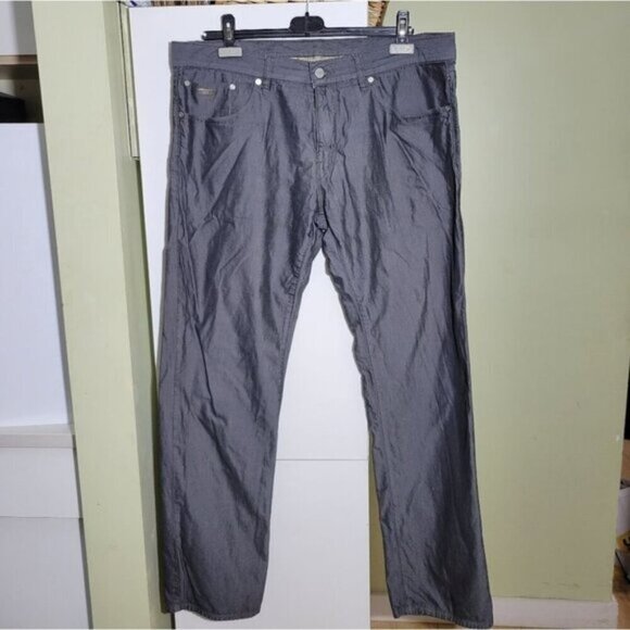 Hugo Boss  relaxed fit casual dress pants trousers jeans dark gray size 38 - Picture 1 of 12